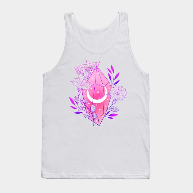 Moonflower crystal Tank Top by OccultOmaStore